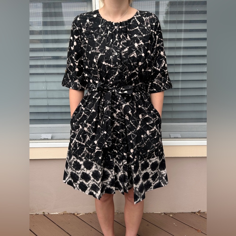 Thakoon Black and White Ruffled Tiered Mini Dress